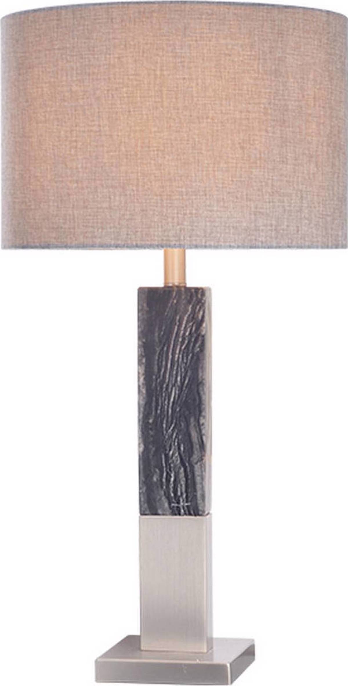 ACA Epitrapezio Fotistiko Metalliko/ufasmatino 'Luxor' Ggri/Mavro/Nikel E27 36X53cm ML306411TS