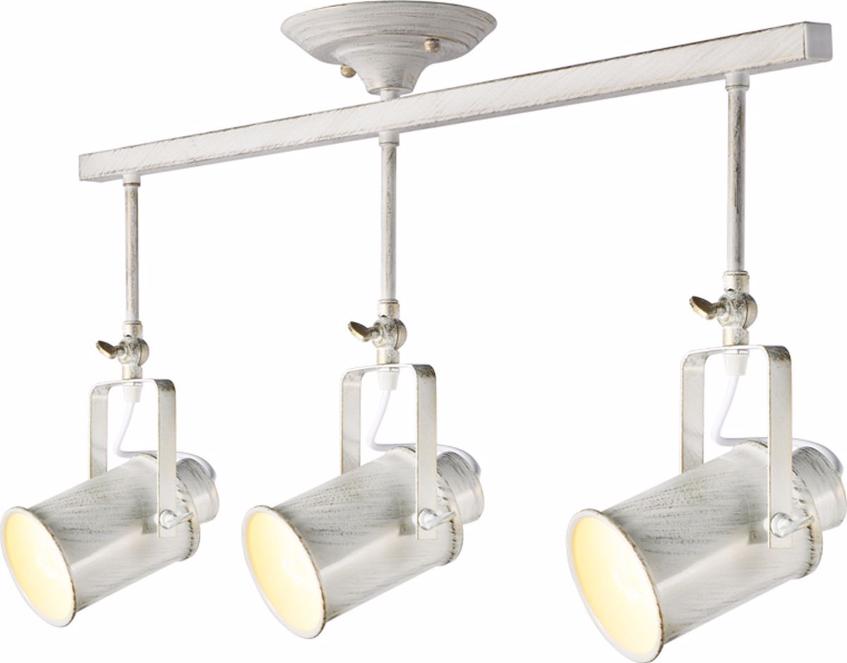 ACA 3Foto Spot Metalliko 'Pompeii' Lefko/Xruso E27 76X38cm OD61013AW