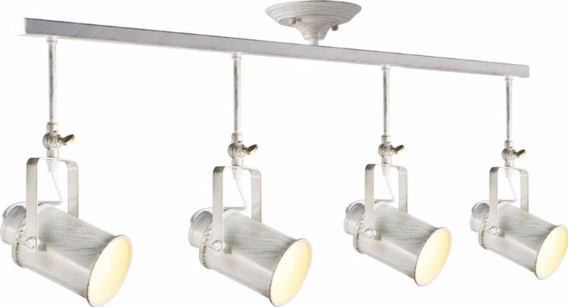 ACA 4Foto Spot Metalliko 'Pompeii' Lefko/Xruso E27 105X38cm OD61014AW