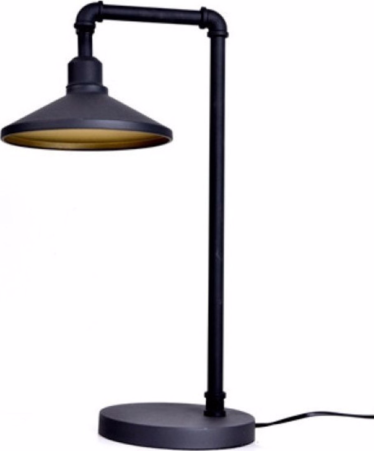 ACA Epitrapezio Fotistiko Metalliko 'Pipe' Mavro/Xruso E27 34X56cm AR4171T56BG