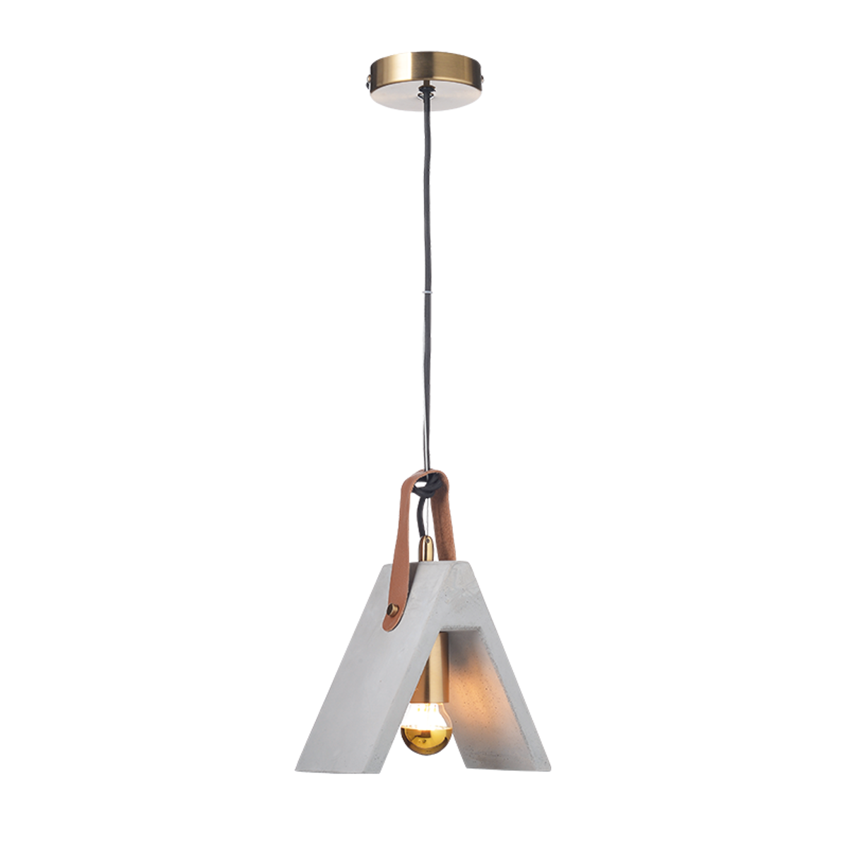 ACA Fotistiko Orofis 'ALFA' Metallo/Derma/Tsimento Bronze/Ggri E27 20X10X19/100ek DCR171191P
