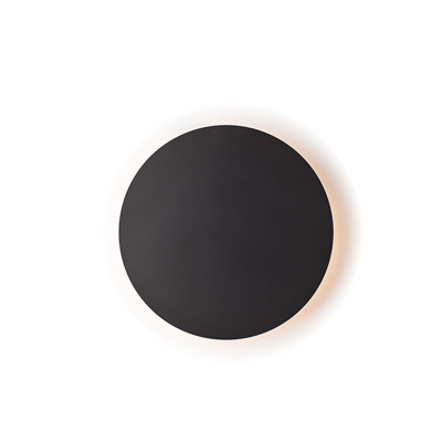 ACA Πλαφονιέρα ''ECLIPSE'' MDF Μαύρη με LED Θερμό Λευκό Φ14x3.6cm ZM1705LEDWB