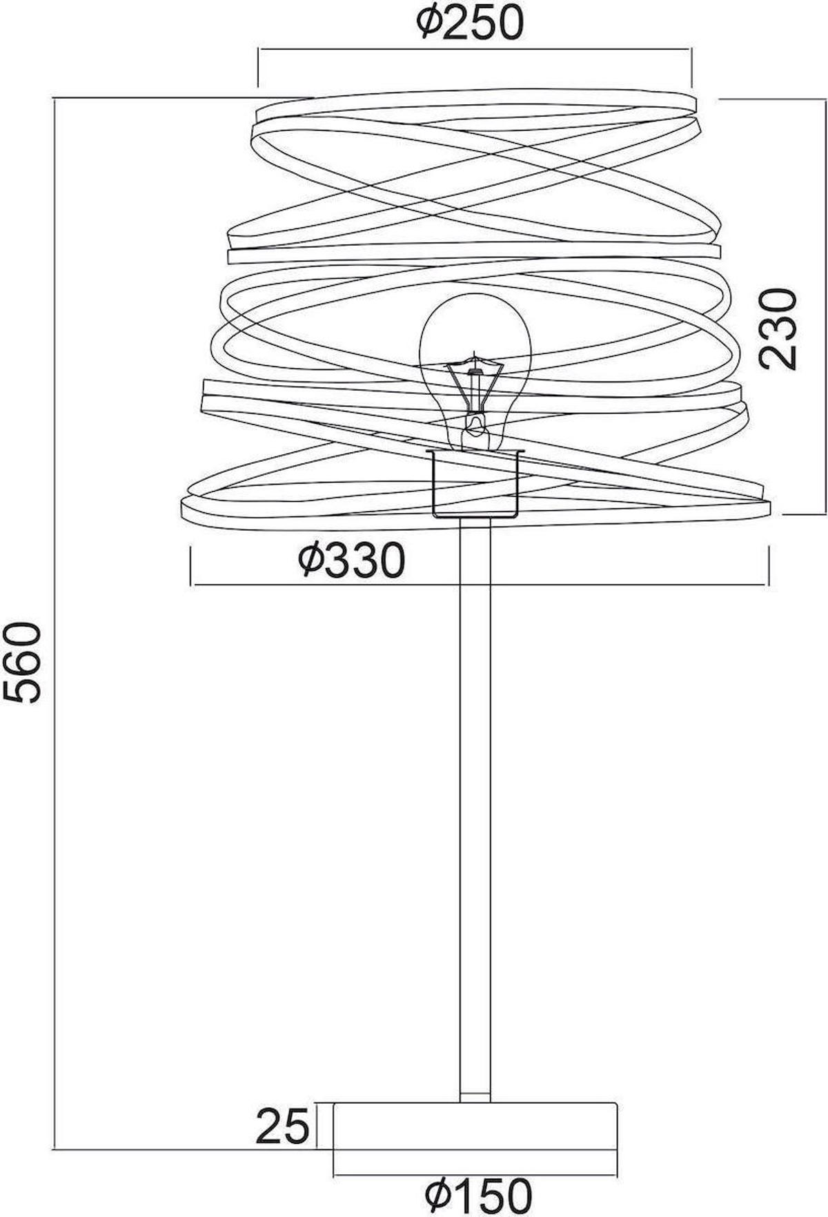 ACA Epitrapezio Fotistiko Metalliko 'Jazz' Mavro E27 F25X56ek KS1538TB