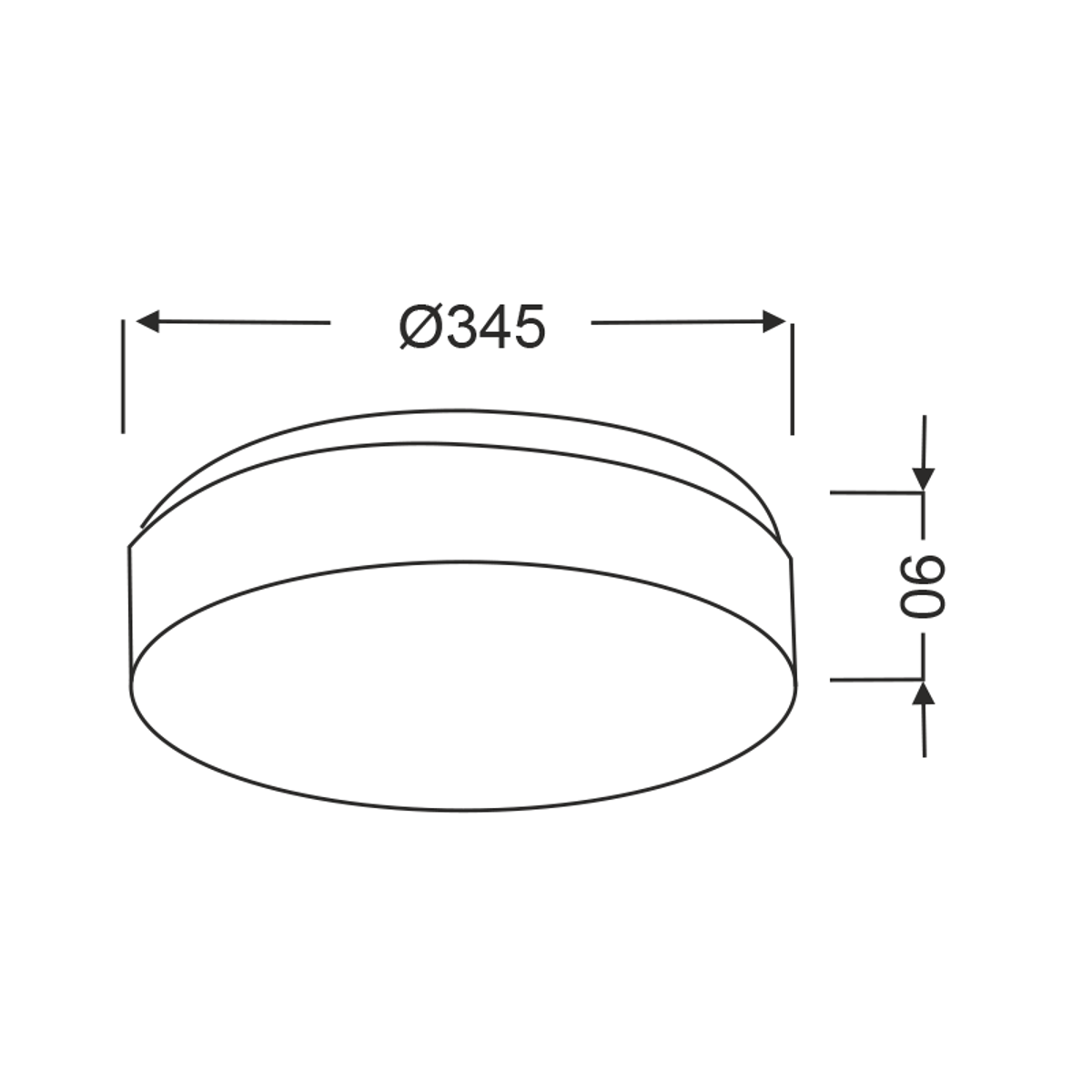 ACA Plafoniera Orofis Metalliki/Gyalini 'Parfait' Lefko E27 34,5X34,5X9ek V287071C34