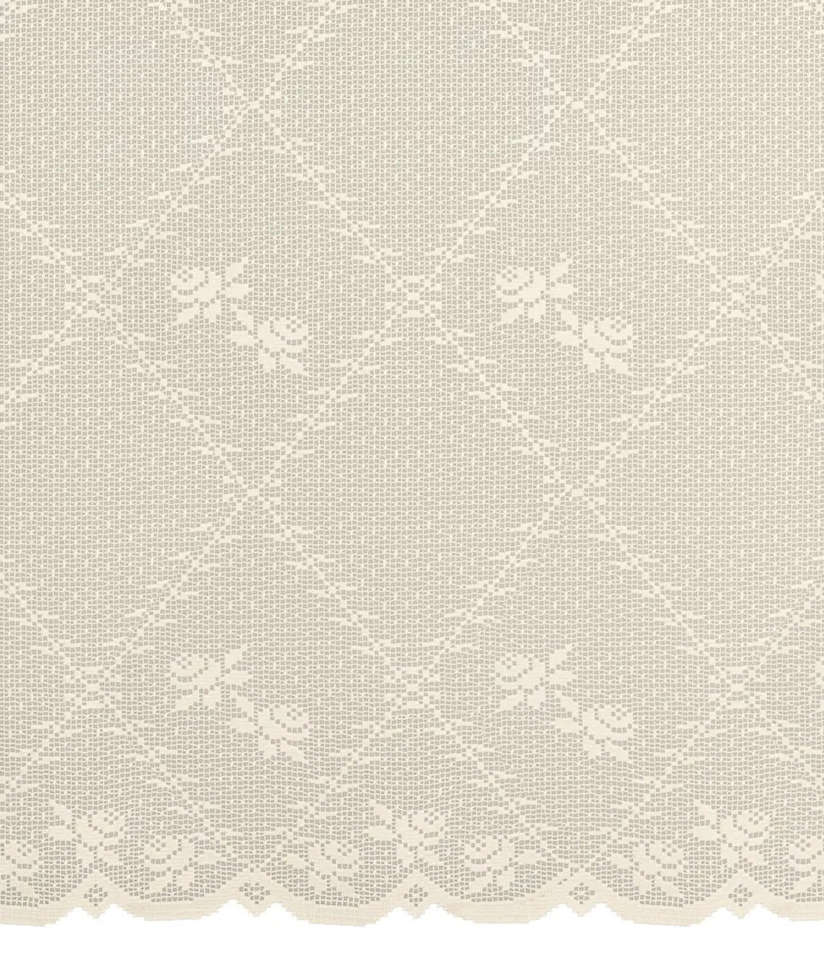ufasma Diafano 'Karpathos' Plekto me Gometriko/Floral Motibo se 2 Apoxroseis