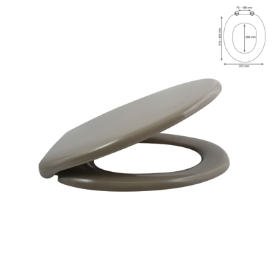 Dimitracas Καπάκι Λεκάνης SPIRELLA Easy Clip Duroplast Taupe 37.2x45.5cm 03679.003