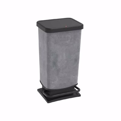 Dimitracas Χαρτοδοχείο PASO Πλαστικό Beton 40lt 35.3x29.5x67.6cm Soft Close 06925.001