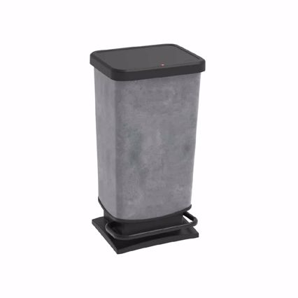 Dimitracas Χαρτοδοχείο PASO Πλαστικό Beton 40lt 35.3x29.5x67.6cm Soft Close 06925.001