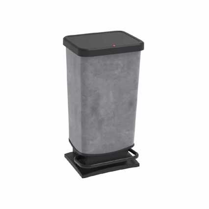 Dimitracas Χαρτοδοχείο PASO Πλαστικό Beton 40lt 35.3x29.5x67.6cm Soft Close 06925.001