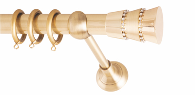Frans Κουρτινόξυλο Φ25 Triplo Strass Oro Mat