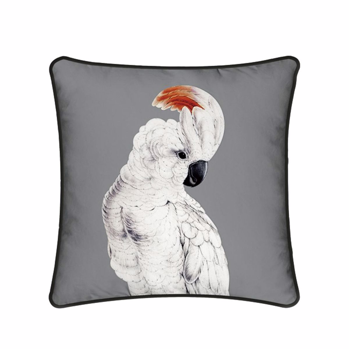 InTheBox COCKATOO Diakosmitiko Maxilari Beloudino Ggri/Lefko/Mavro 45x45cm 025598
