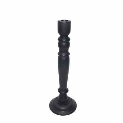 InTheBox CLASSIC Κηροπήγιο Ξύλινο Μαύρο Φ10x31cm 026503