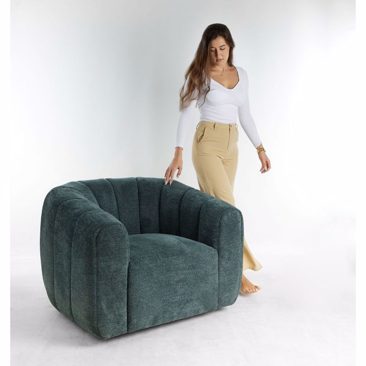 Liberta ASCOT Poluthrona Peristrefomeni Water Green 99x83.5x72.5cm 01-3283