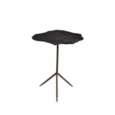 Liberta PIEDRA Side Table Σκούρο Γκρι/Brass Αντικέ 48x44x60cm 04-0836