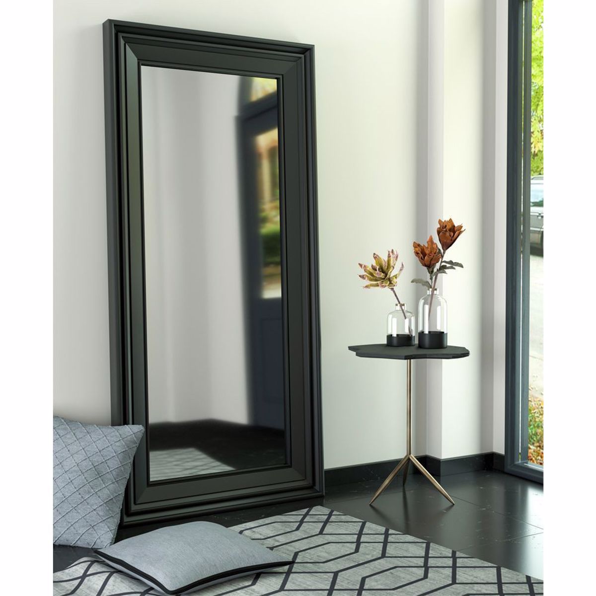 Liberta PIEDRA Side Table Skouro Ggri/Brass Antike 48x44x60cm 04-0836
