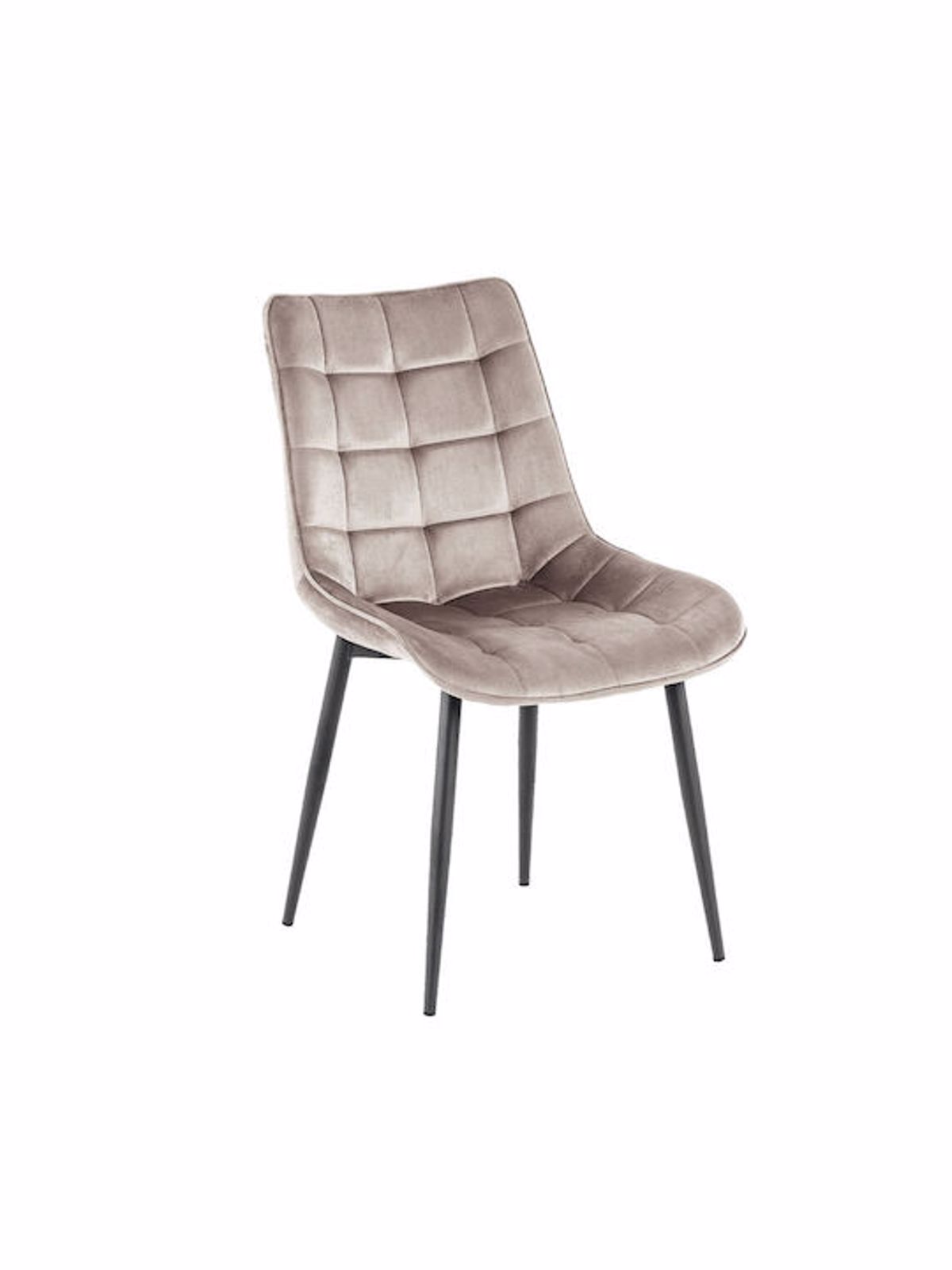Liberta PALOMA Karekla Beloudini Beige me Metallika Podia 51x62x86cm 03-0904