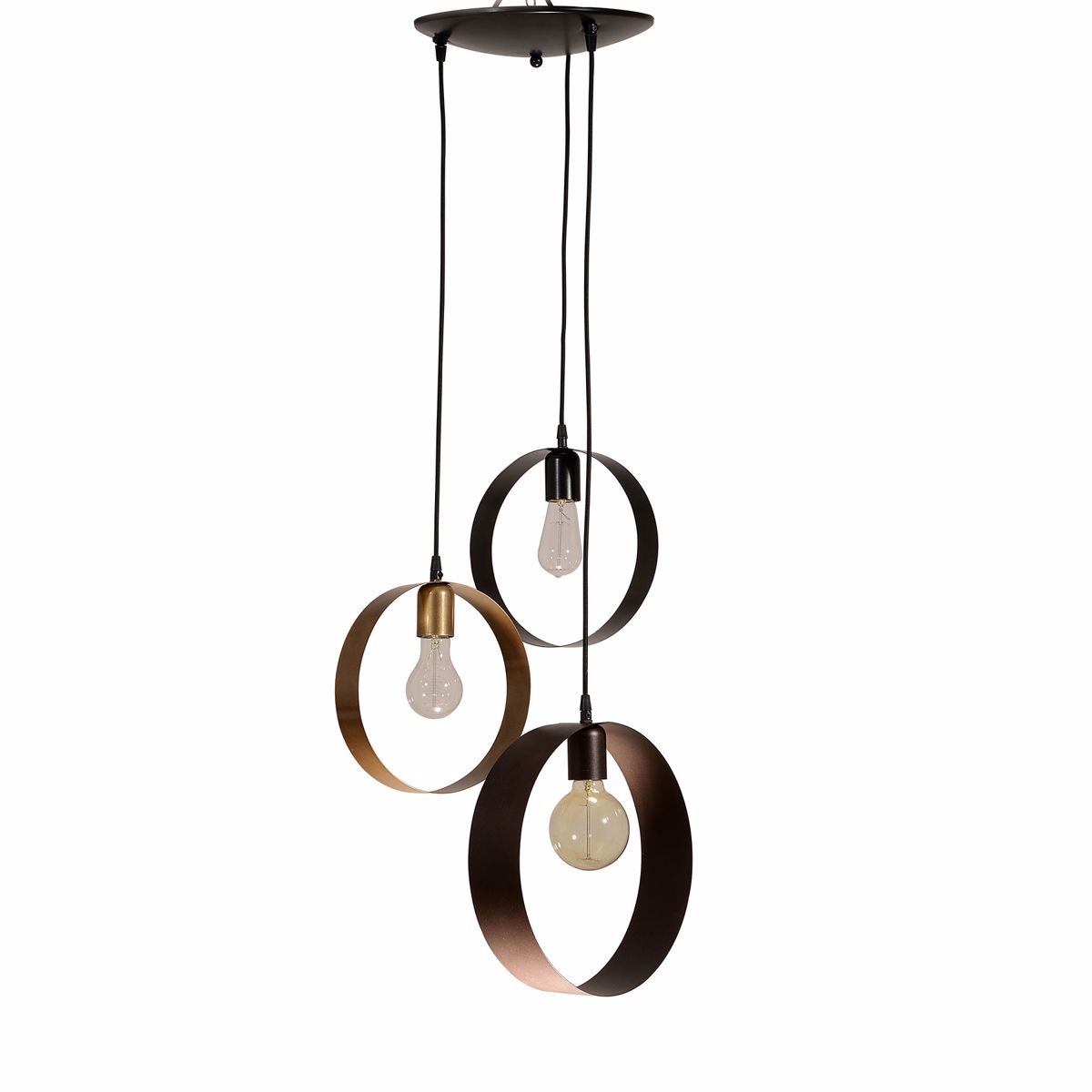 NG Santas Kremasto 3foto Fotistiko Orofis Metalliko Kafe Skouria/Mavro E27 30cm 201-A-3