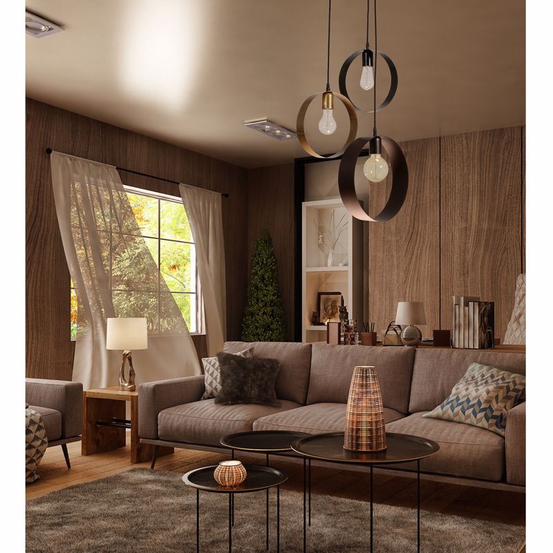NG Santas Kremasto 3foto Fotistiko Orofis Metalliko Kafe Skouria/Mavro E27 30cm 201-A-3