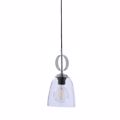 NG Santas Kremasto Fotistiko Orofis Metalliko me finirisma Xromio me Diafano Gyali 30X15ek E27 438-1