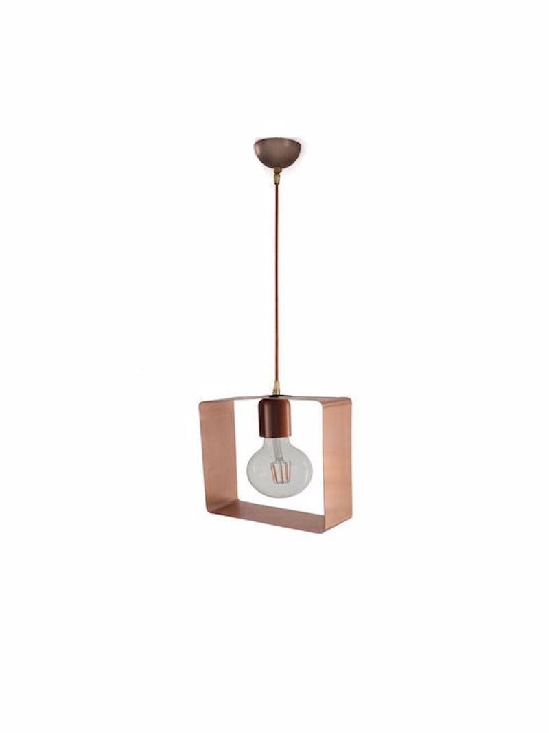 NG Santas Kremasto Fotistiko Orofis Metalliko Xalkino 20x20ek 1xE27 214-B-BR