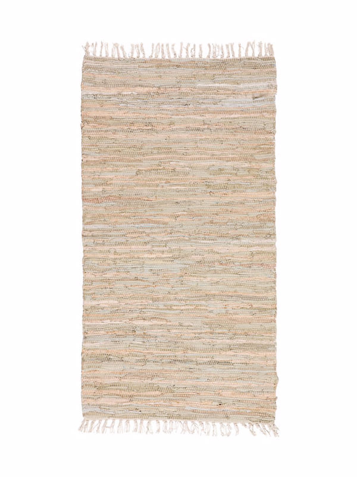 PERSIKA Xali Dermatino me Krossia 'Leather Rugs Solid' 130227/02 Light Grey 70x130cm PRS030581