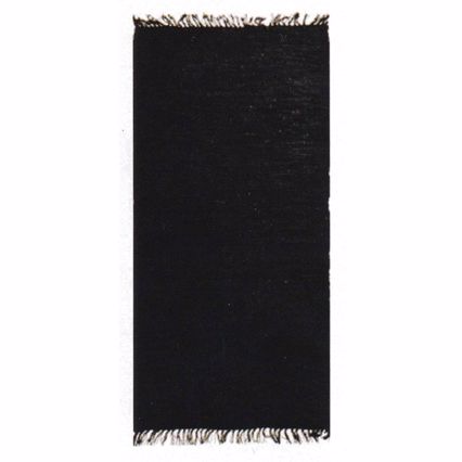 ΠΕΡΣΙΚΑ Χαλί Δερμάτινο με Κρόσσια 'Leather Rugs Solid' 130227/02G Black 70x130cm PRS030585