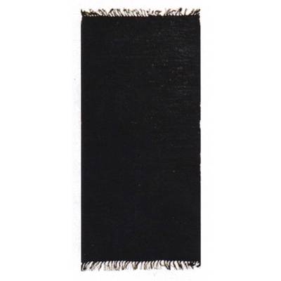ΠΕΡΣΙΚΑ Χαλί Δερμάτινο με Κρόσσια 'Leather Rugs Solid' 130227/02G Black 70x130cm PRS030585