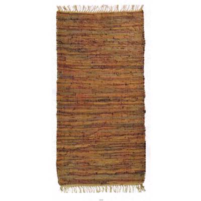 ΠΕΡΣΙΚΑ Χαλί Δερμάτινο με Κρόσσια 'Leather Rugs Solid' 130227/02D Light Brown 70x130cm PRS030588