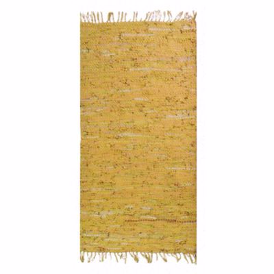 ΠΕΡΣΙΚΑ Χαλί Δερμάτινο με Κρόσσια 'Leather Rugs Solid' 171113/02 Buff 70x130cm PRS030586