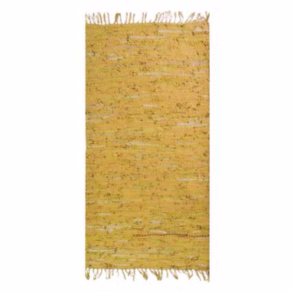 ΠΕΡΣΙΚΑ Χαλί Δερμάτινο με Κρόσσια 'Leather Rugs Solid' 171113/02 Buff 70x130cm PRS030586