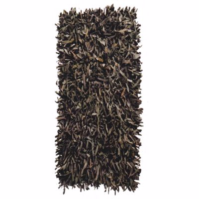 ΠΕΡΣΙΚΑ Χαλί Δερμάτινο 'Leather Rugs Shaggy' 040624-08 Coffee 70x130cm PRS030576