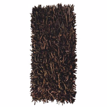 ΠΕΡΣΙΚΑ Χαλί Δερμάτινο 'Leather Rugs Shaggy' 100420-01 Lt Coffee 70x130cm PRS030575