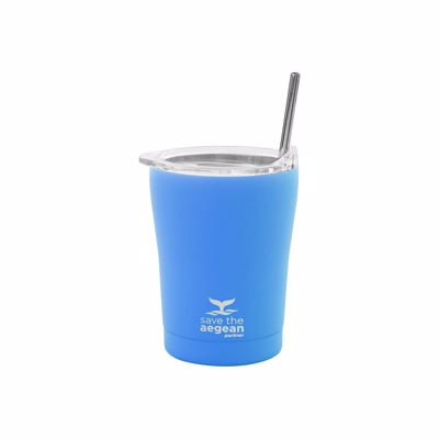 Estia Θερμός Coffee Mug Save The Aegean 350ml Olympic Blue 01-12465