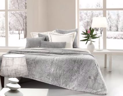 Guy Laroche Γούνινη κουβέρτα CRUSTY Silver 220x240 1113086219006