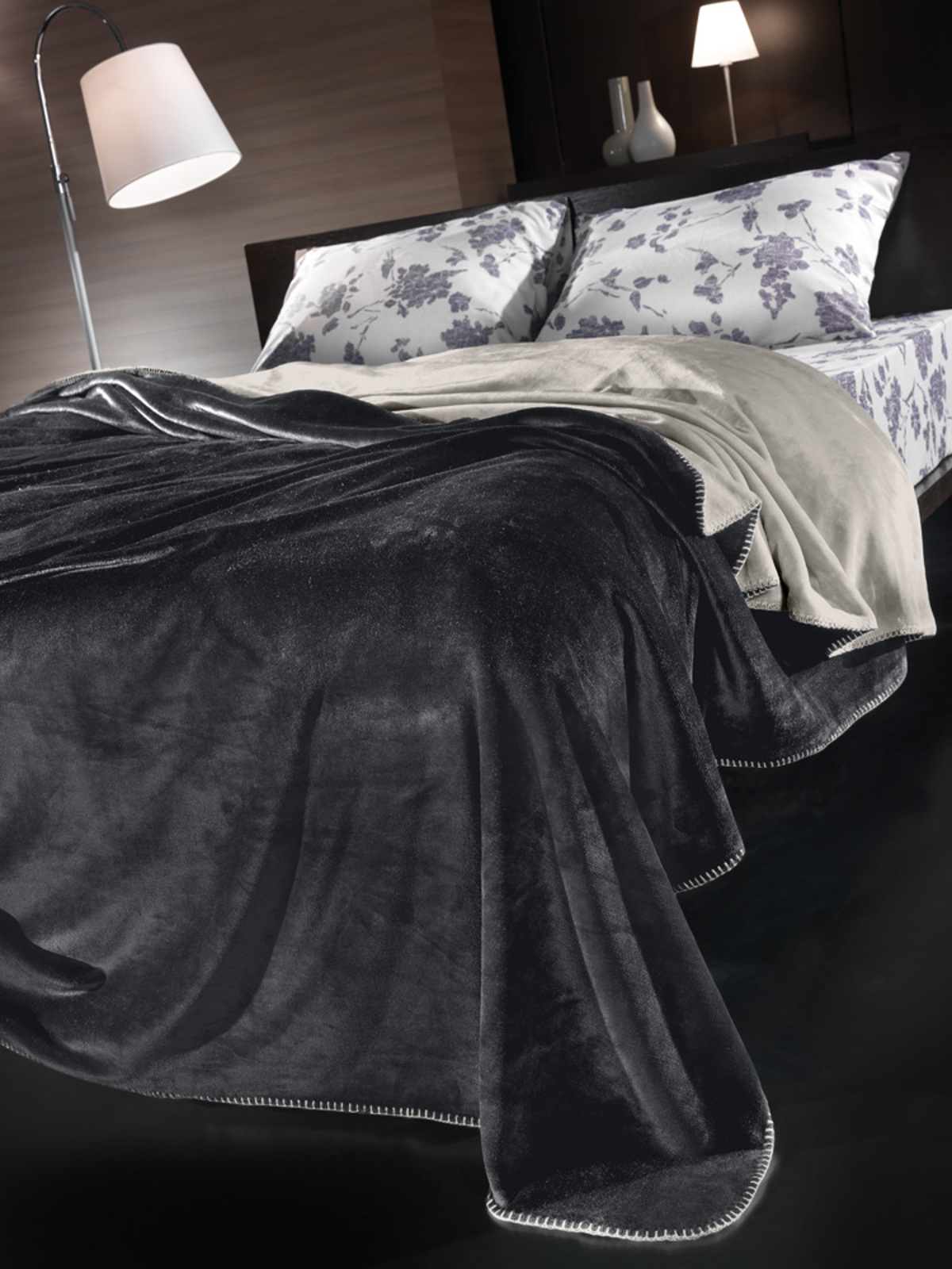 Guy Laroche Kouberta VELVET Anthracite 2 opseon 160x220 me doro maxilaraki diakosmitiko 1113086221006