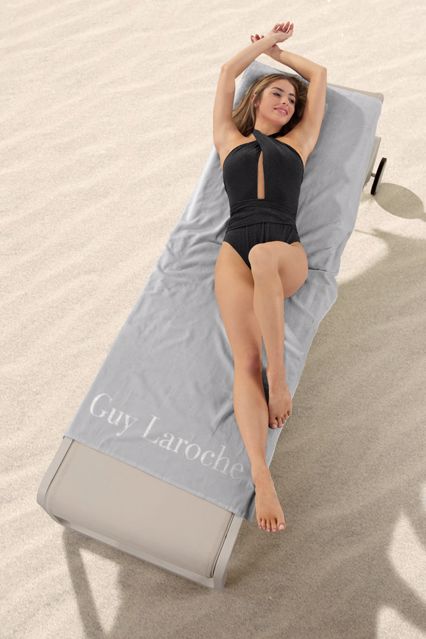 Guy Laroche Πετσέτα θαλάσσης OCEANO Silver 80x170EK 1130090122003