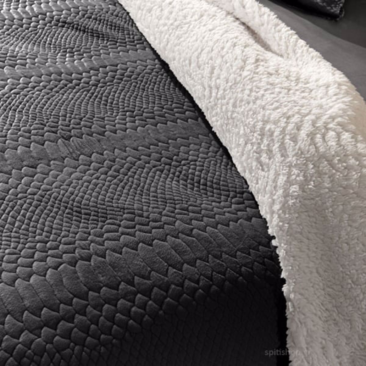 Guy Laroche Capsule Kouberta Anthracite Moni 160X220ek Me Doro Diakosmitiki Maxilarothiki