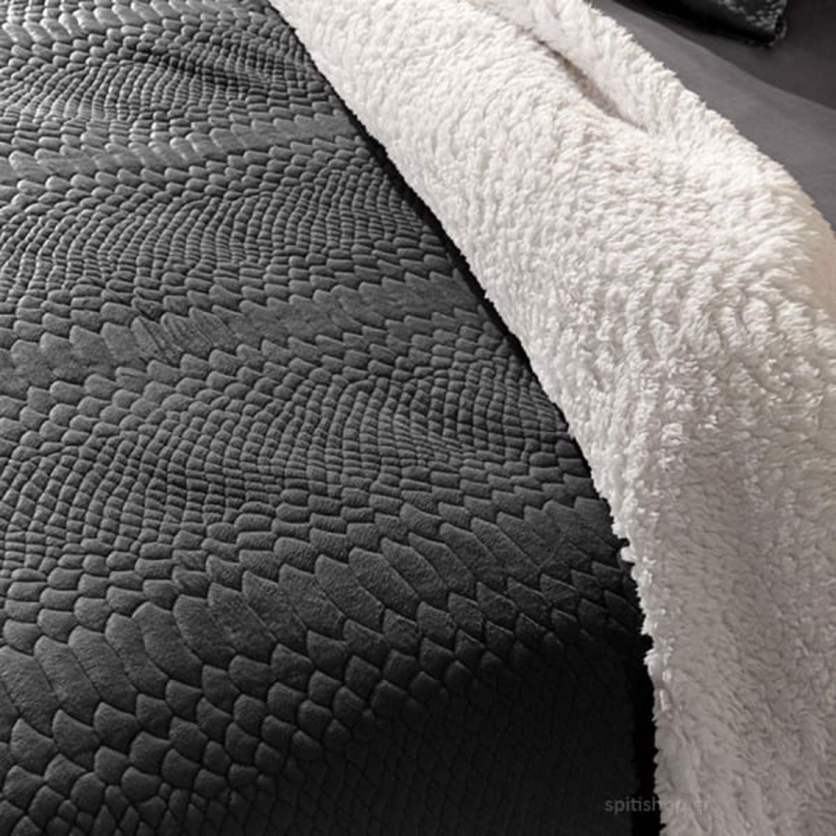 Guy Laroche Capsule Kouberta Anthracite Moni 160X220ek Me Doro Diakosmitiki Maxilarothiki