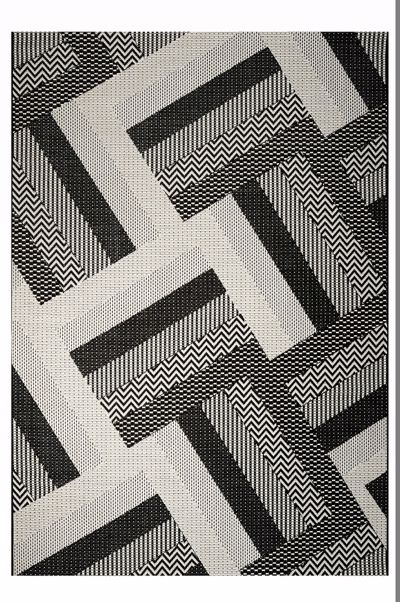 Tzikas Carpets Χαλί MAESTRO Μαύρο/Κρεμ 133x190cm 32006-960