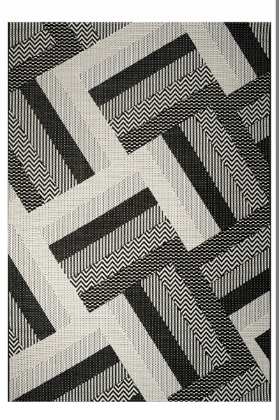 Tzikas Carpets Χαλί MAESTRO Μαύρο/Κρεμ 133x190cm 32006-960
