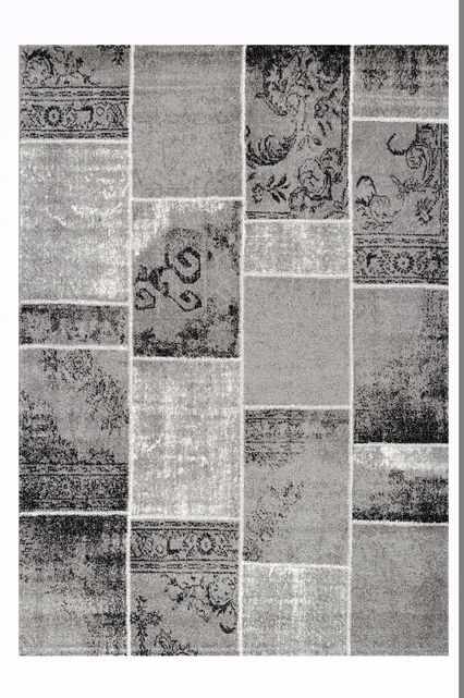 Tzikas Carpets Σετ Χαλιά Κρεβατοκάμαρας SKY Μαύρα/Ασημί 67x150/67x230 25307-995