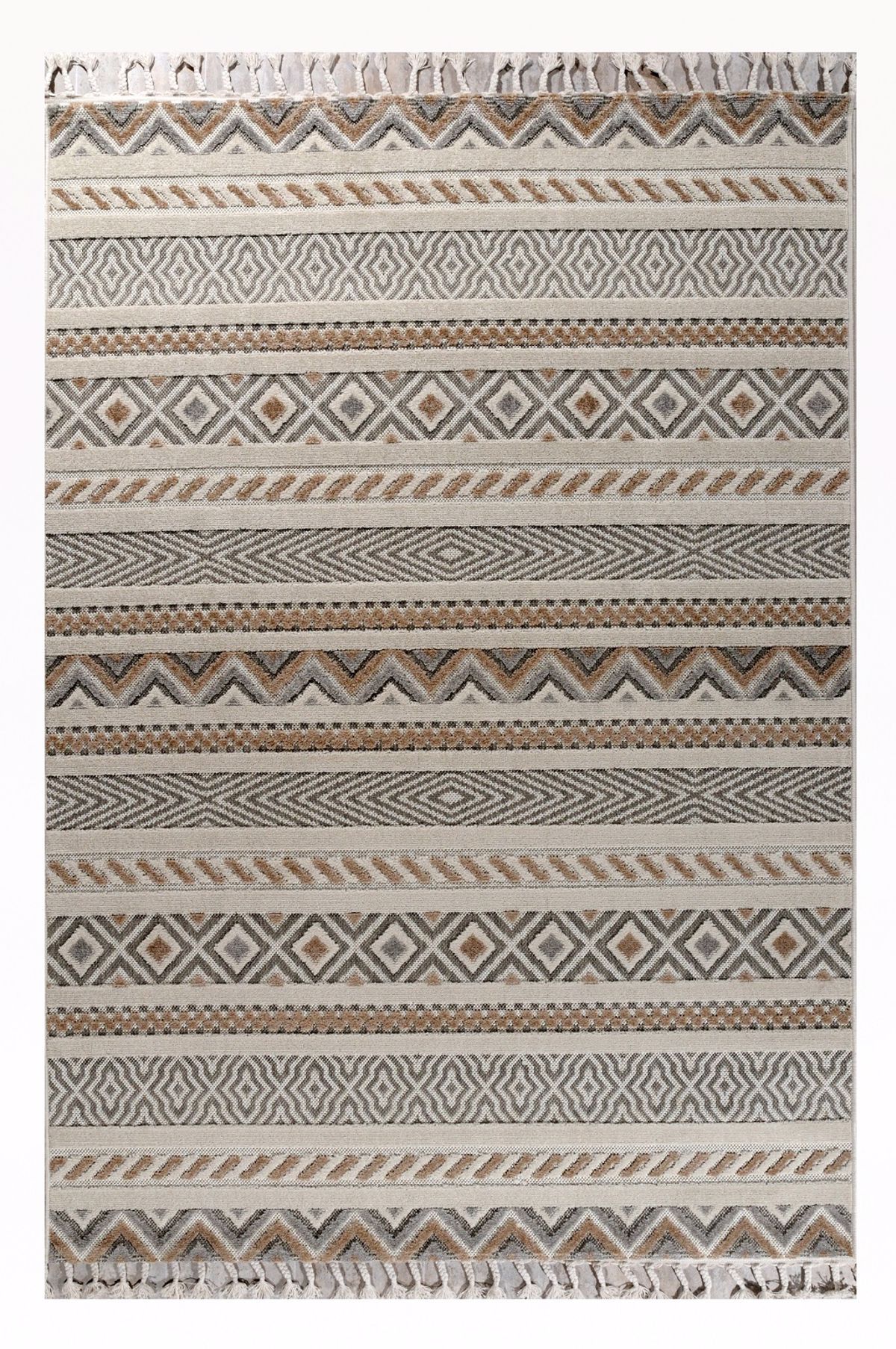 Tzikas Carpets Strongulo Xali TENERIFE Bez/Kafe F160cm 54102-270
