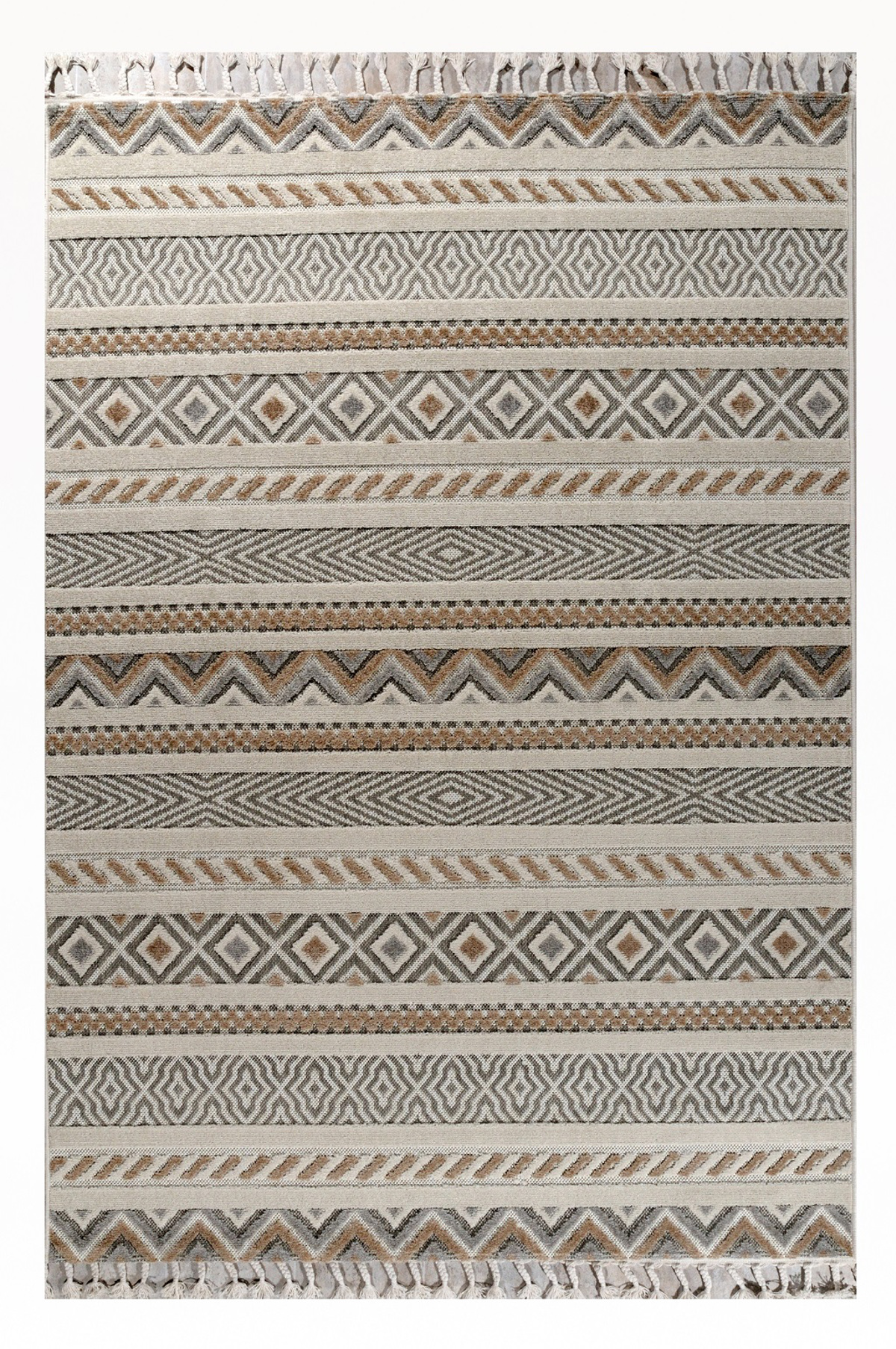 Tzikas Carpets Strongulo Xali TENERIFE Bez/Kafe F160cm 54102-270