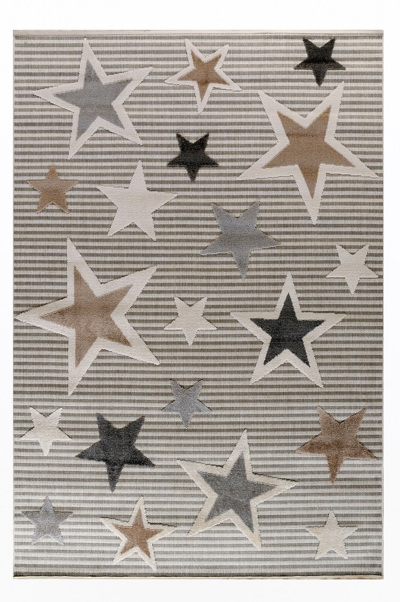 Tzikas Carpets Στρογγυλό Παιδικό Χαλί MALLORCA Μπεζ/Καφέ Φ160cm 61216-270