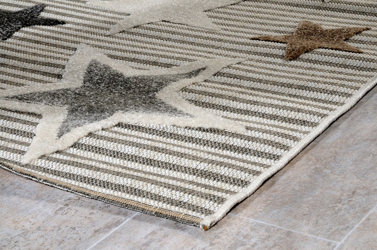 Tzikas Carpets Strongulo Paidiko Xali MALLORCA Bez/Kafe F160cm 61216-270