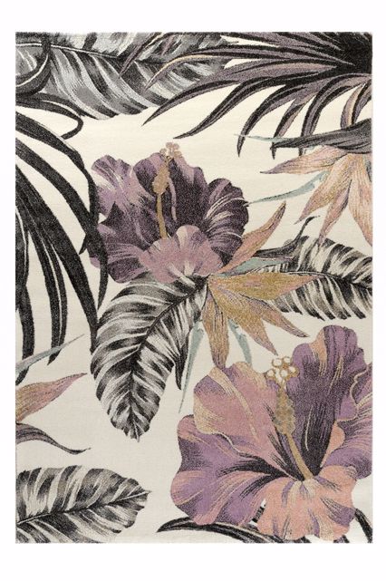Tzikas Carpets Σετ Χαλιά Κρεβατοκάμαρας FLORAL Λευκό/Κρεμ 67x150/67x230 22440-261