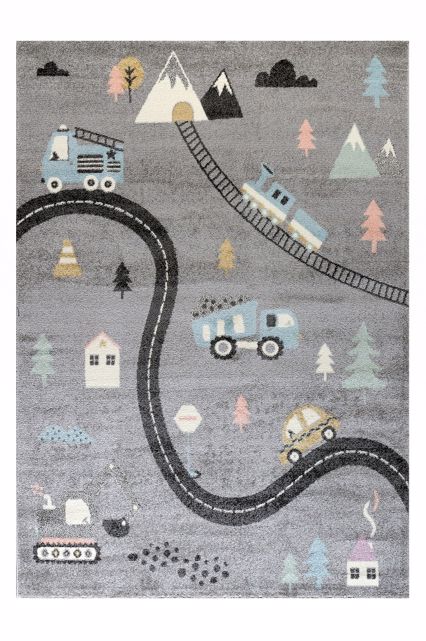 Tzikas Carpets Παιδικό Χαλί SOUND Ανθρακί 133x190cm 61385-096