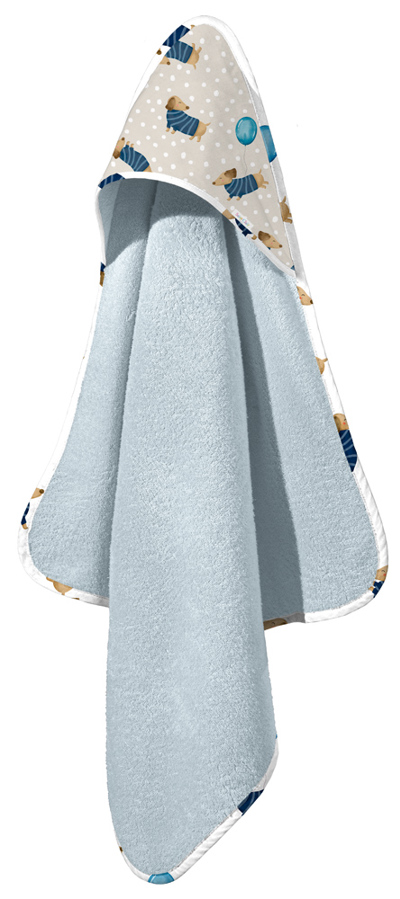 Saint Clair Βρεφικό Μπουρνούζι Κάπα Pet Blue 75x75cm