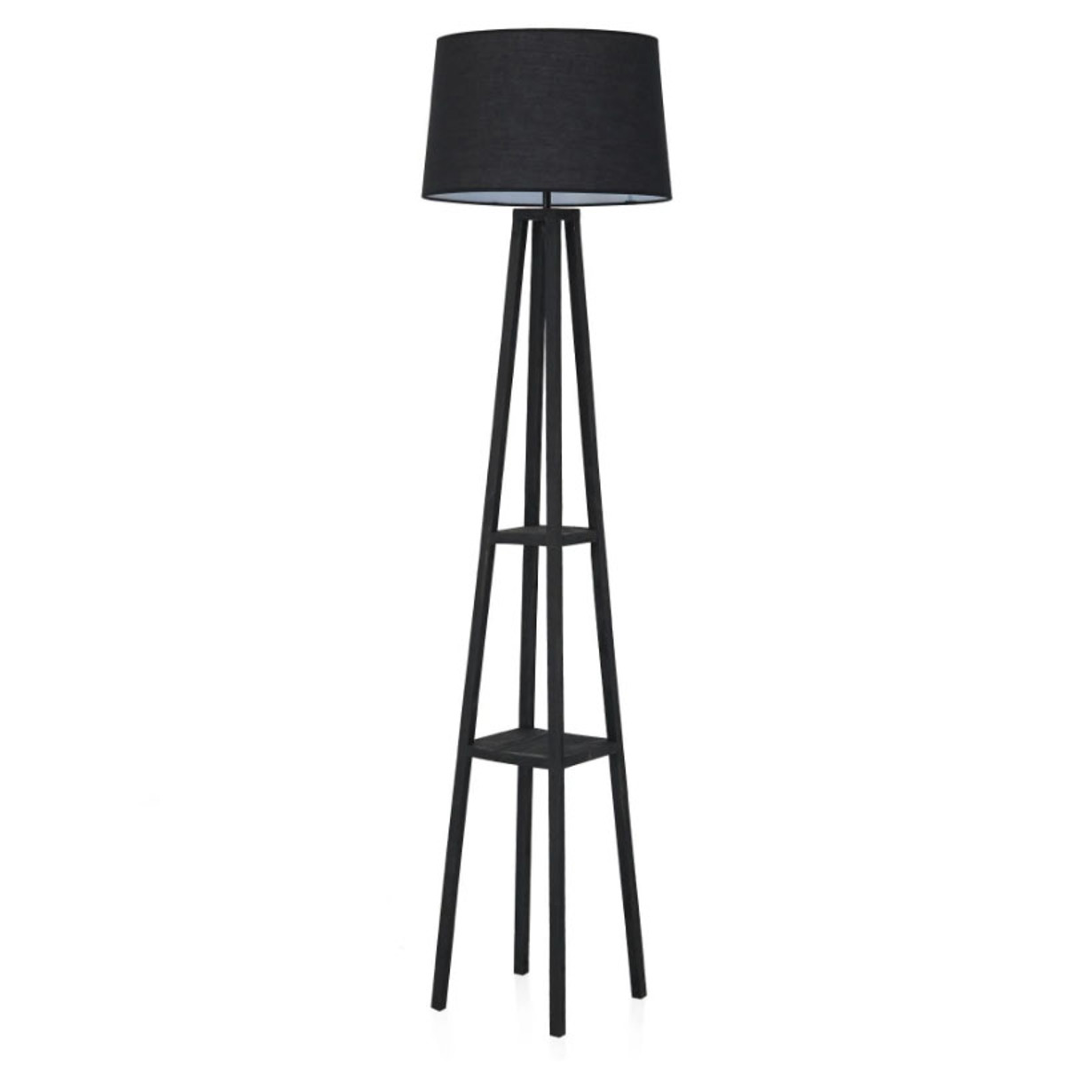 ArLight Fotistiko Dapedou Xulino Mavro me 2 Rafakia 1XE27 Ø40x131cm FLT 6322 BW 0163048