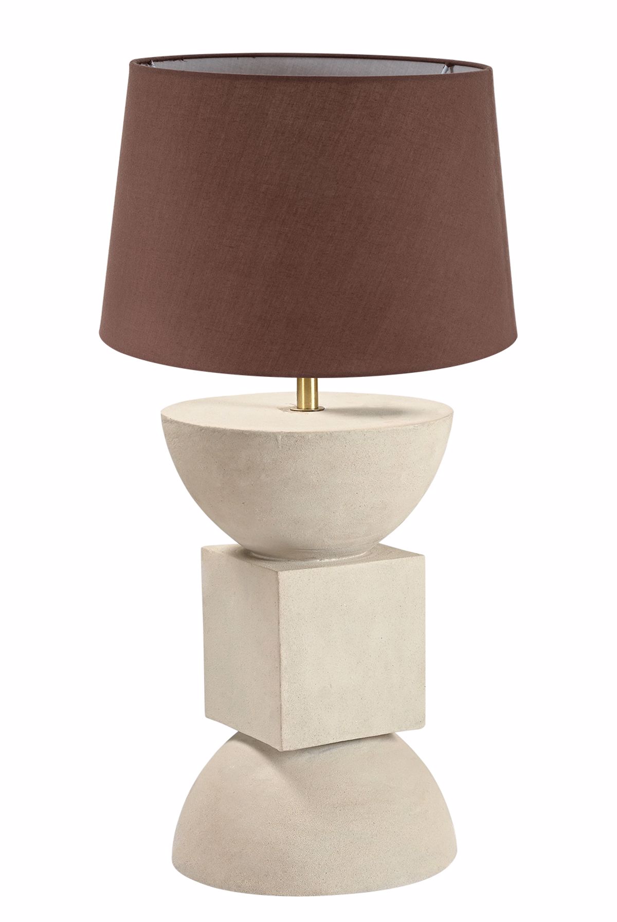 ArLight TLI 6342 40BW Epitrapezia Lampa Lefki Xulini me Ampazour Kafe 1xE27 F40x68cm 02010044